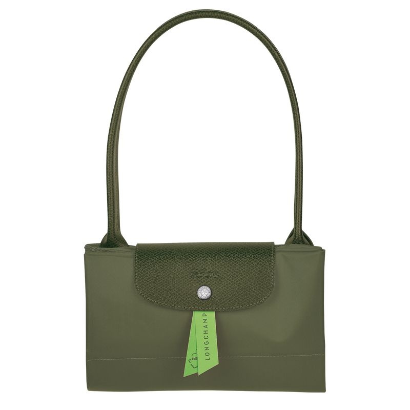 Longchamp Le Pliage Green L Toteväska Dam Gröna | 7438-FVEKN