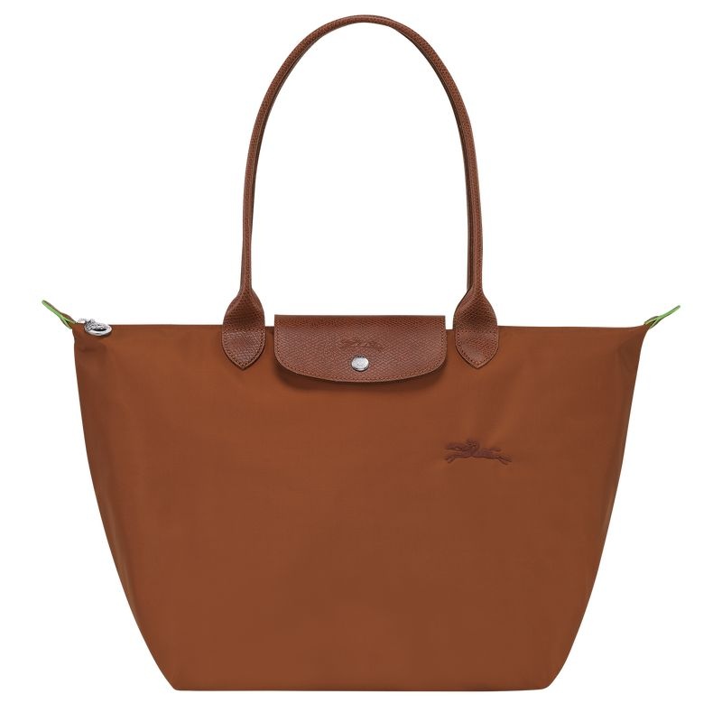 Longchamp Le Pliage Green L Toteväska Dam Bruna | 1342-UNOPR