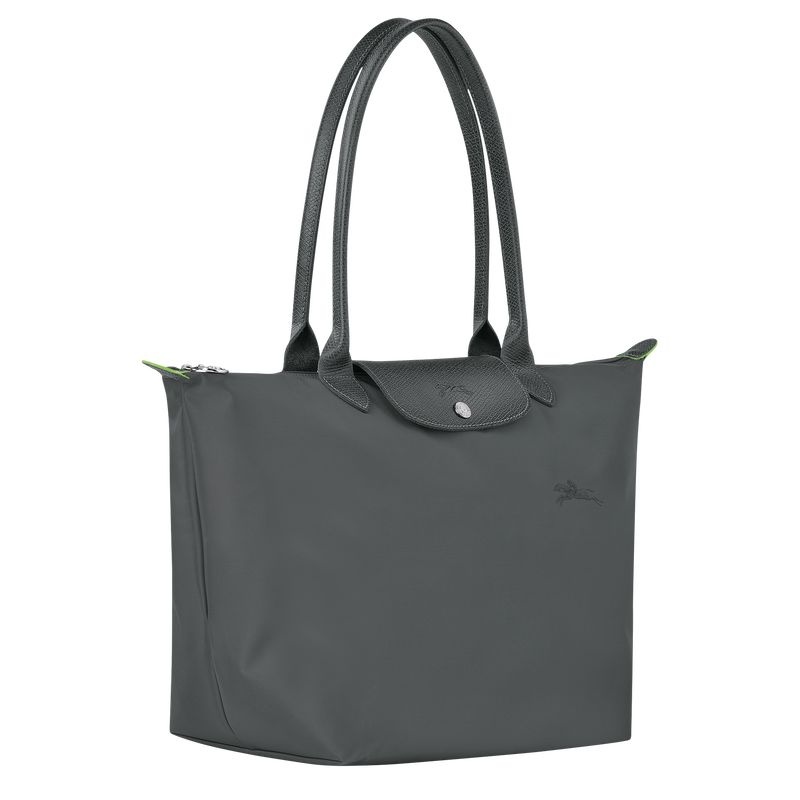 Longchamp Le Pliage Green L Toteväska Dam Mörkgrå | 0915-BJURW