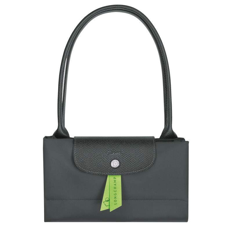 Longchamp Le Pliage Green L Toteväska Dam Mörkgrå | 0915-BJURW