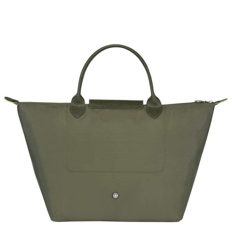 Longchamp Le Pliage Green M Handväska Dam Olivgröna | 1698-OAJYL