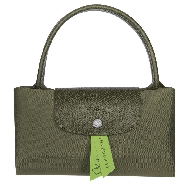 Longchamp Le Pliage Green M Handväska Dam Olivgröna | 1698-OAJYL