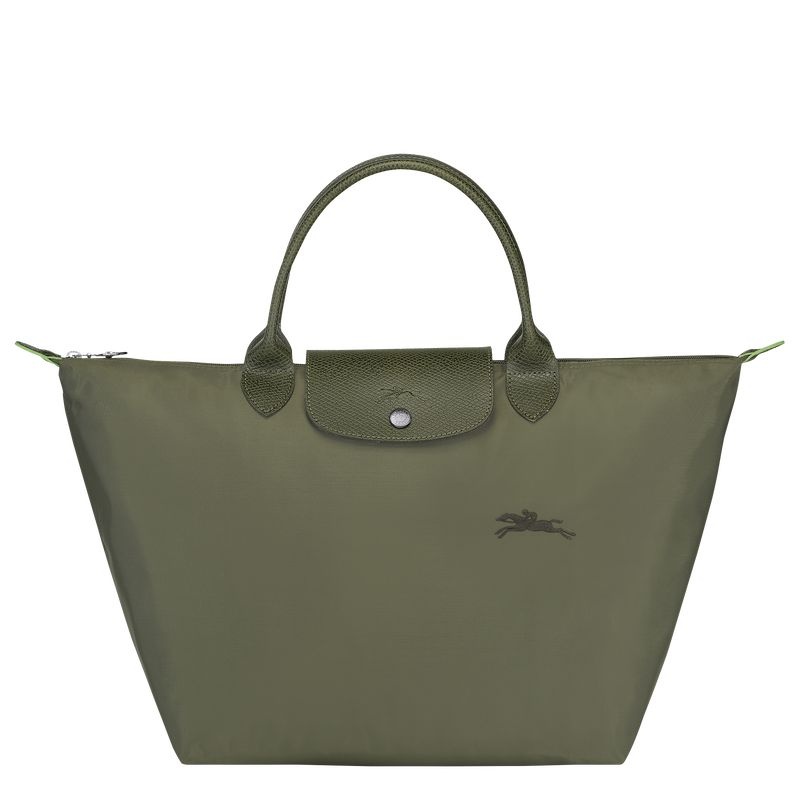 Longchamp Le Pliage Green M Handväska Dam Olivgröna | 1698-OAJYL