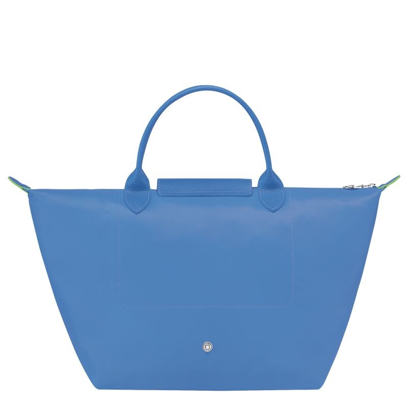 Longchamp Le Pliage Green M Handväska Dam Blå | 9572-ACYTP