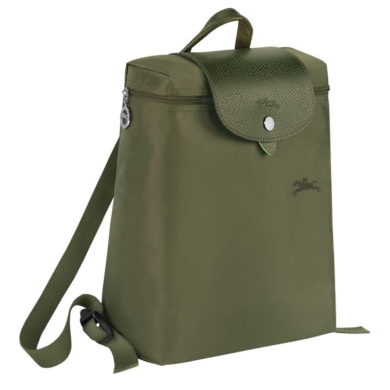 Longchamp Le Pliage Green M Ryggsäckar Dam Gröna | 1037-QZOWF