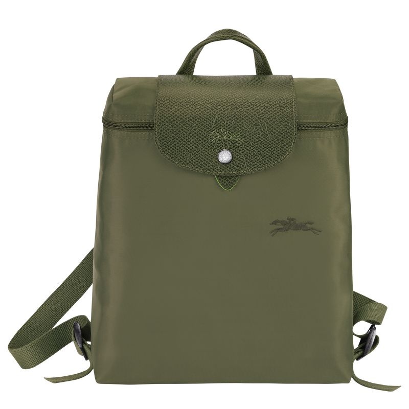 Longchamp Le Pliage Green M Ryggsäckar Dam Gröna | 1037-QZOWF