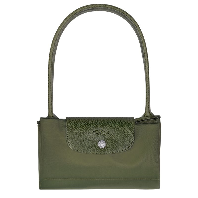 Longchamp Le Pliage Green M Toteväska Dam Gröna | 7316-VZGXH