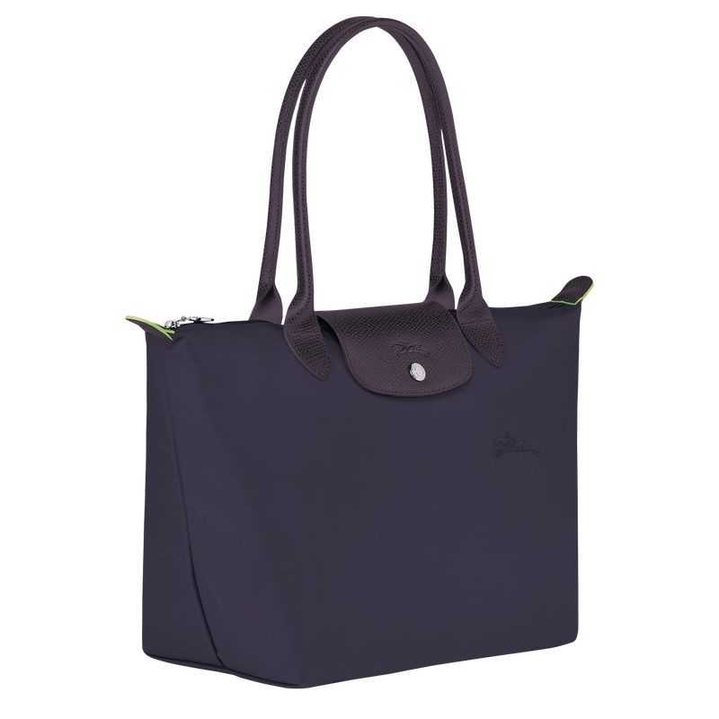 Longchamp Le Pliage Green M Toteväska Dam Marinblå | 9528-MJKFX