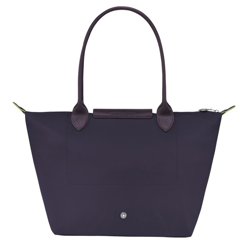 Longchamp Le Pliage Green M Toteväska Dam Marinblå | 9528-MJKFX