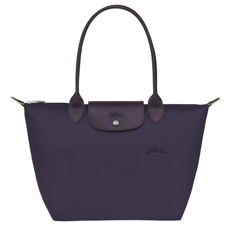 Longchamp Le Pliage Green M Toteväska Dam Marinblå | 9528-MJKFX