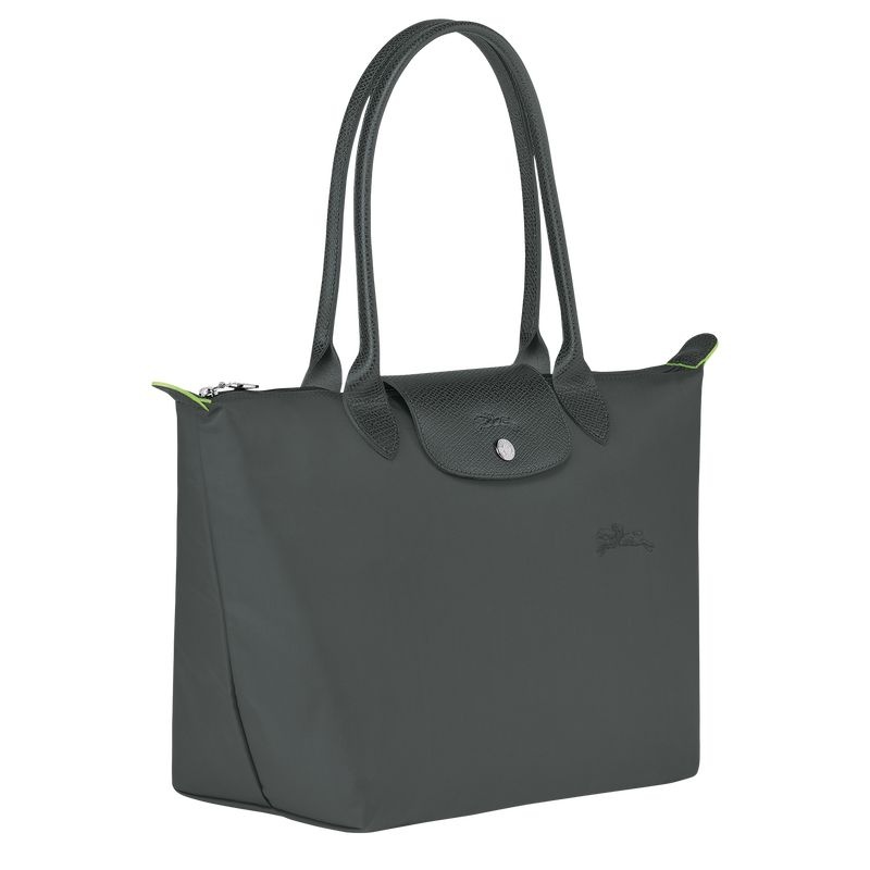 Longchamp Le Pliage Green M Toteväska Dam Mörkgrå | 4602-WPHXC