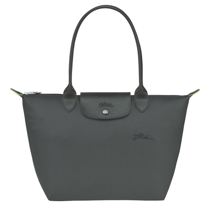 Longchamp Le Pliage Green M Toteväska Dam Mörkgrå | 4602-WPHXC