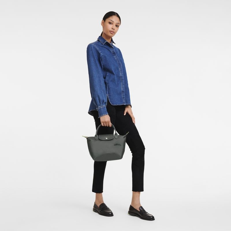 Longchamp Le Pliage Green S Handväska Dam Mörkgrå | 8652-QRIUN