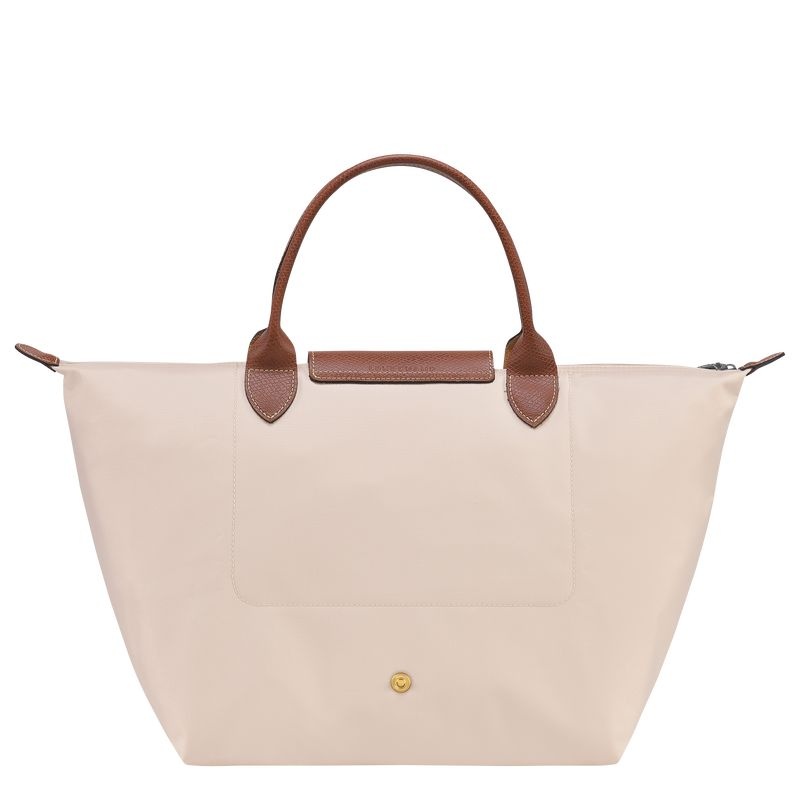 Longchamp Le Pliage Original M Handväska Dam Vita | 6123-PELCO