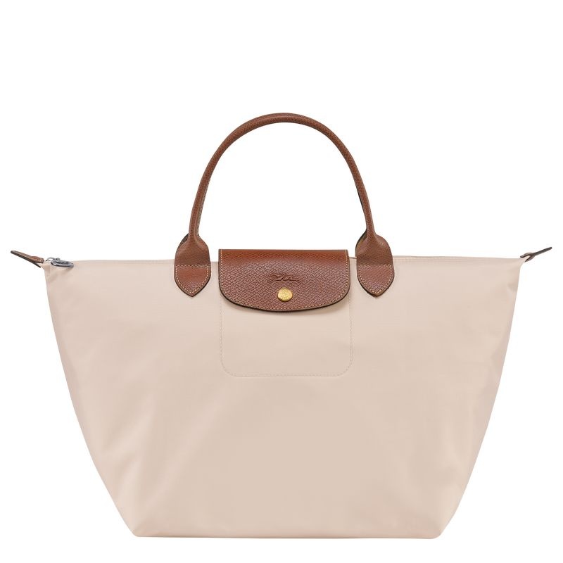 Longchamp Le Pliage Original M Handväska Dam Vita | 6123-PELCO