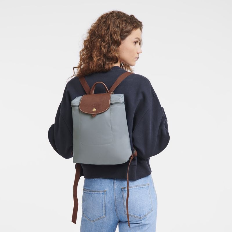 Longchamp Le Pliage Original M Ryggsäckar Dam Grå | 9516-GVNMB