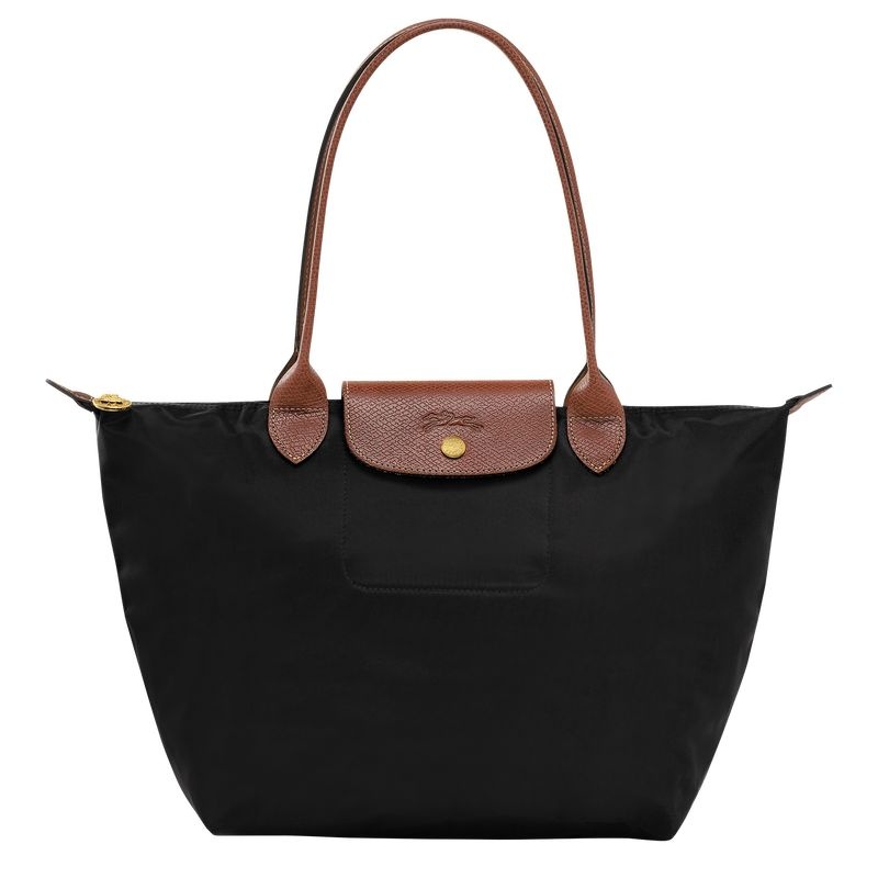 Longchamp Le Pliage Original M Toteväska Dam Svarta | 9368-OHEFN