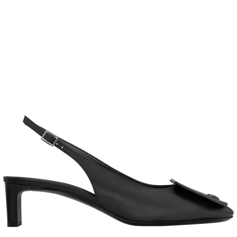 Longchamp Le Pliage Xtra Slingback pumps Dam Svarta | 6473-TZNLO