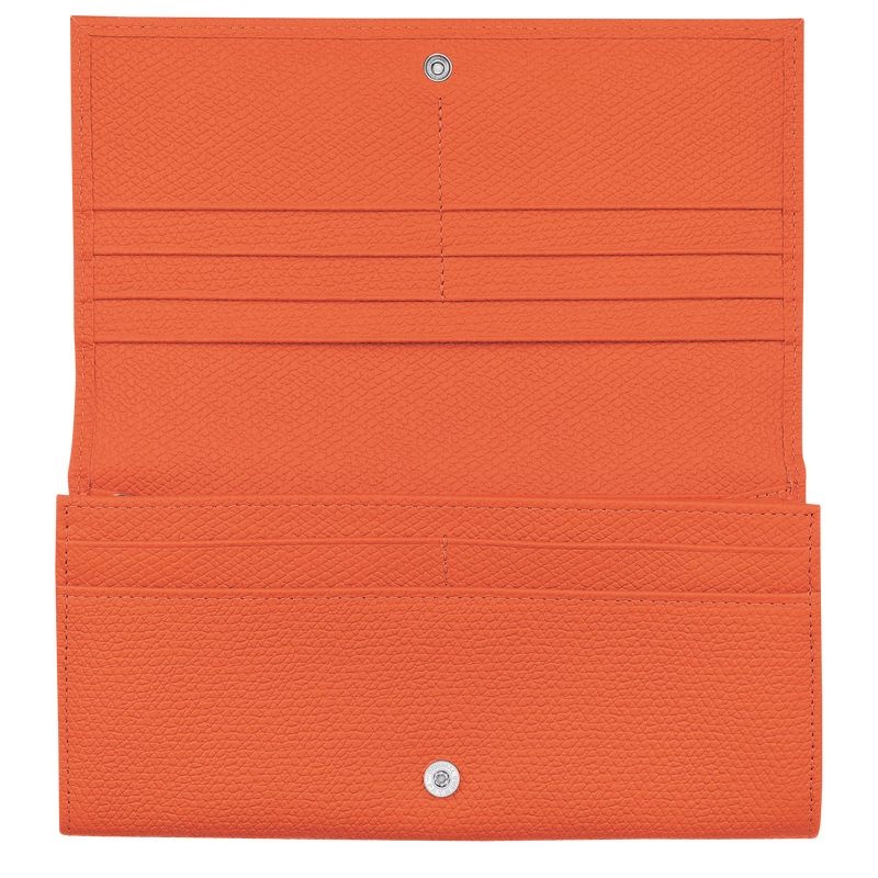 Longchamp Roseau Continental Plånbok Dam Orange | 8072-DOSTU