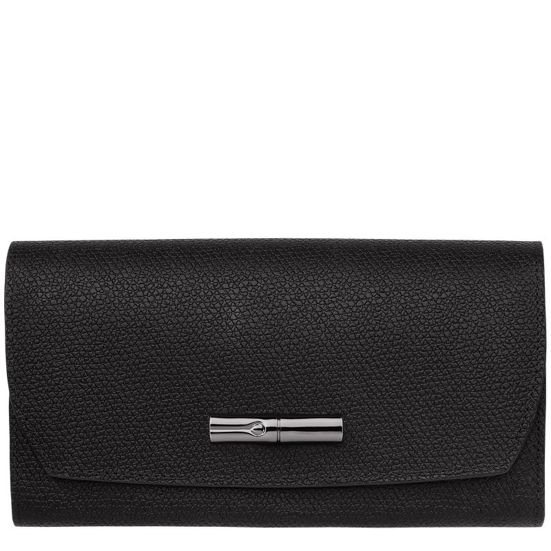 Longchamp Roseau Continental Plånbok Dam Svarta | 5819-PHDGR