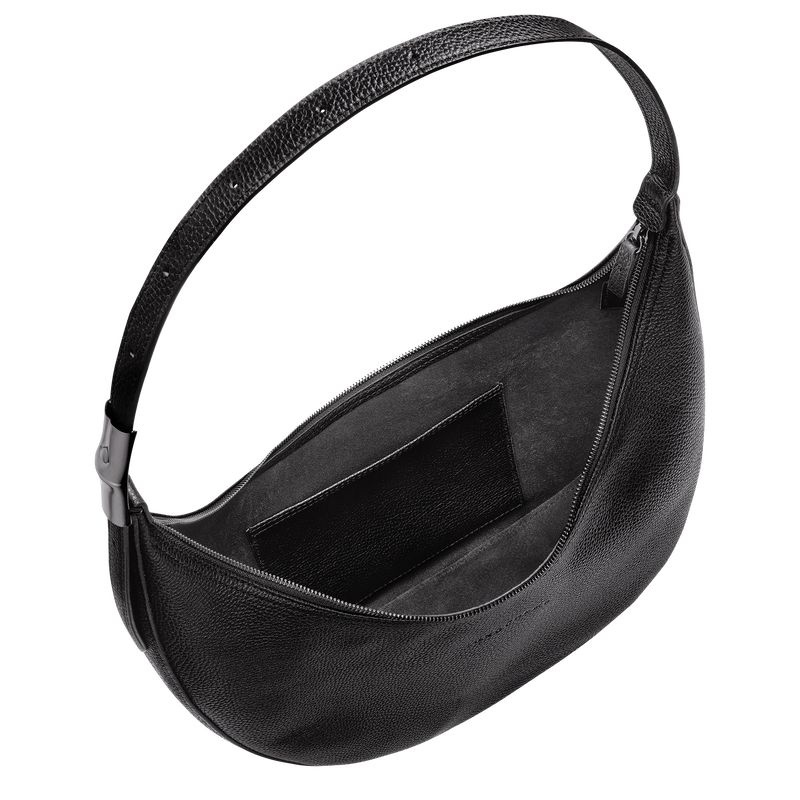 Longchamp Roseau Essential L Axelväska Dam Svarta | 5283-NULGK