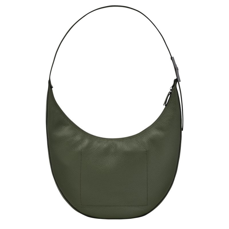 Longchamp Roseau Essential L Axelväska Dam Khaki | 6195-TLNBJ