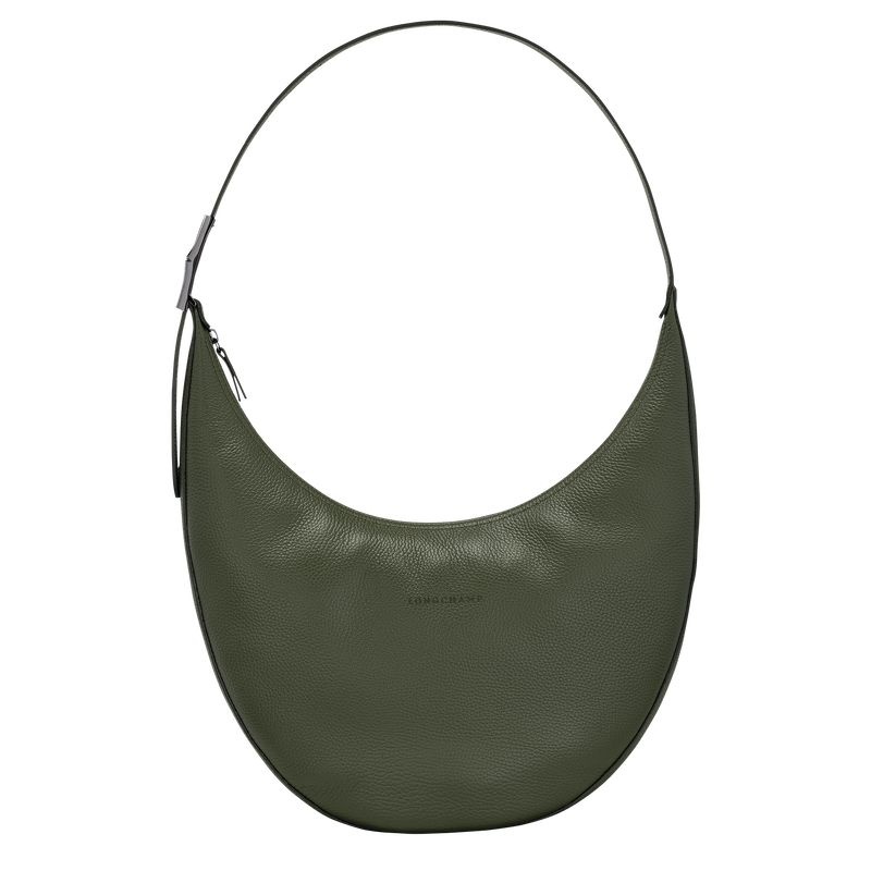 Longchamp Roseau Essential L Axelväska Dam Khaki | 6195-TLNBJ