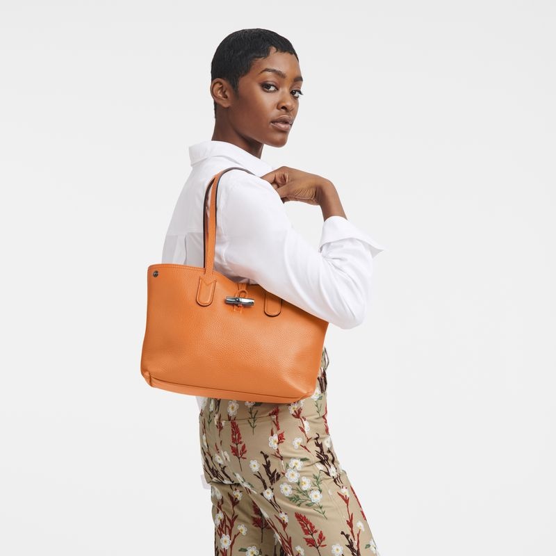 Longchamp Roseau Essential M Toteväska Dam Orange | 6351-JNUIK