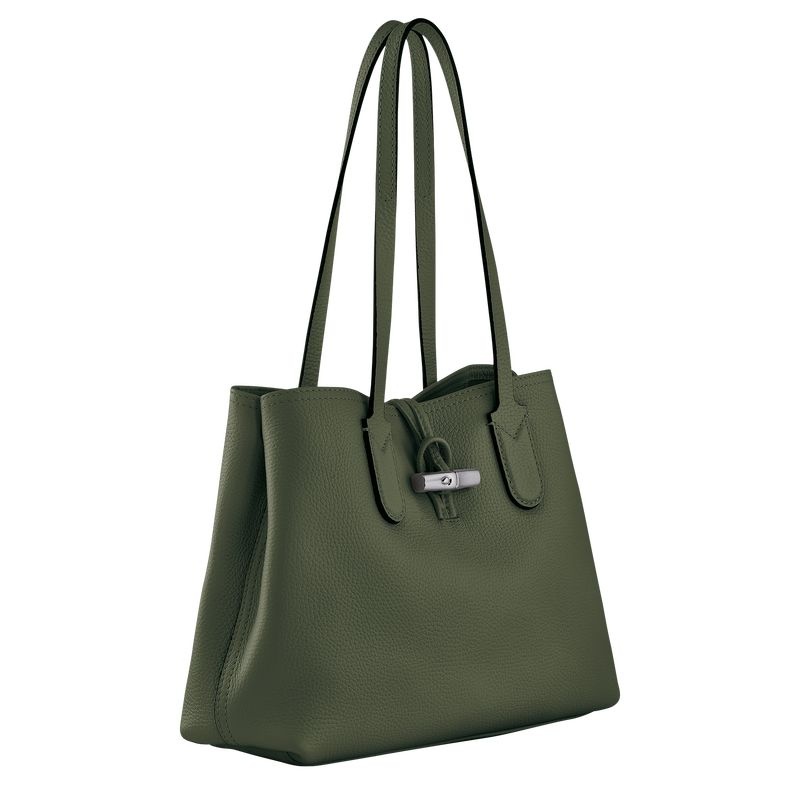 Longchamp Roseau Essential M Toteväska Dam Khaki | 6218-YLSJR