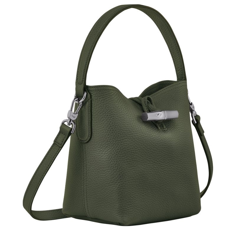 Longchamp Roseau Essential XS Bucket Väska Dam Khaki | 6985-AMHTO