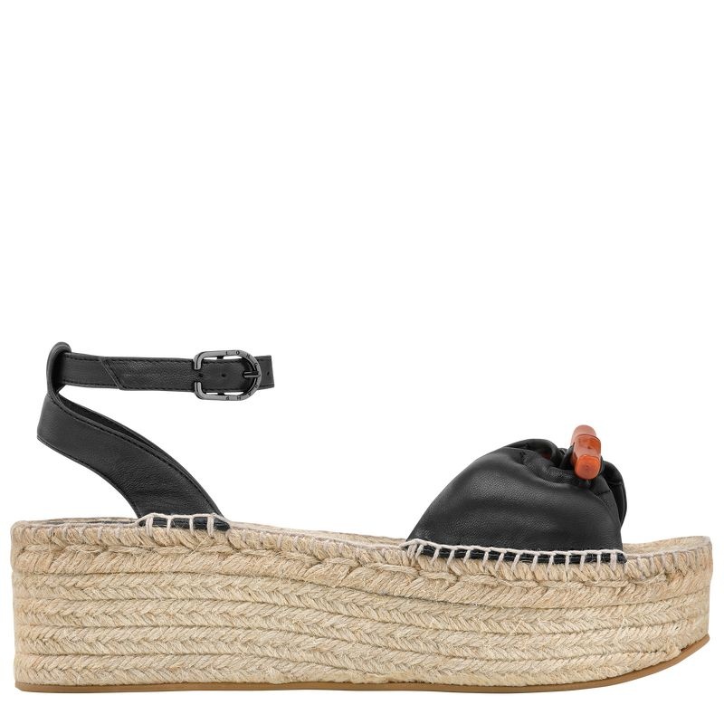 Longchamp Roseau Kilklack Espadriller Dam Svarta | 0176-UCHVB