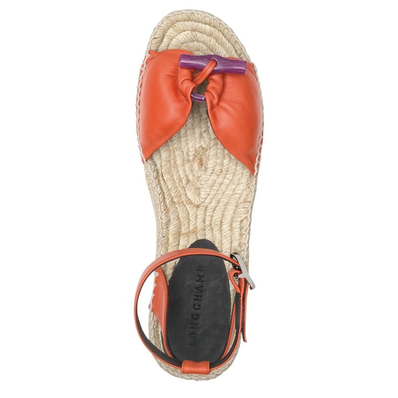 Longchamp Roseau Kilklack Espadriller Dam Orange | 6837-KHLSQ