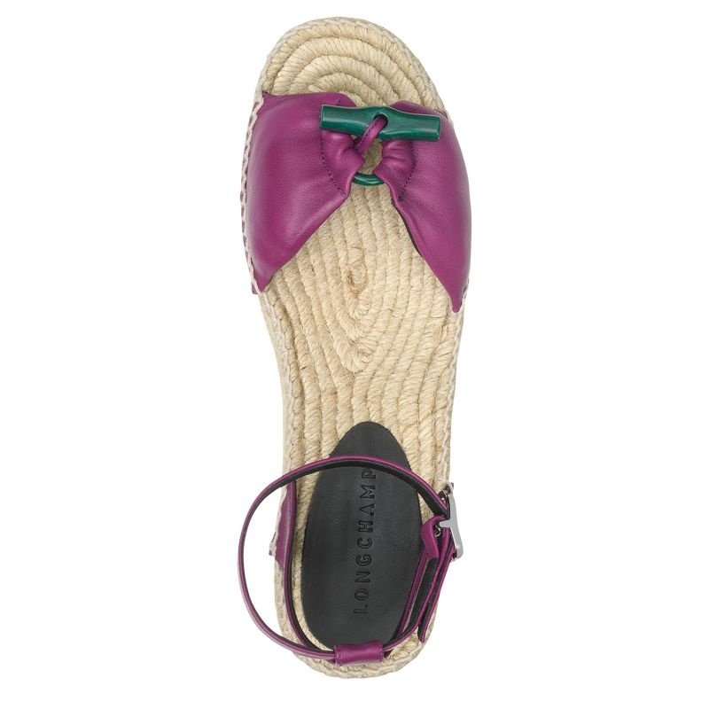 Longchamp Roseau Kilklack Espadriller Dam Lila | 0149-UCQAT