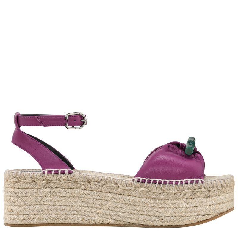 Longchamp Roseau Kilklack Espadriller Dam Lila | 0149-UCQAT