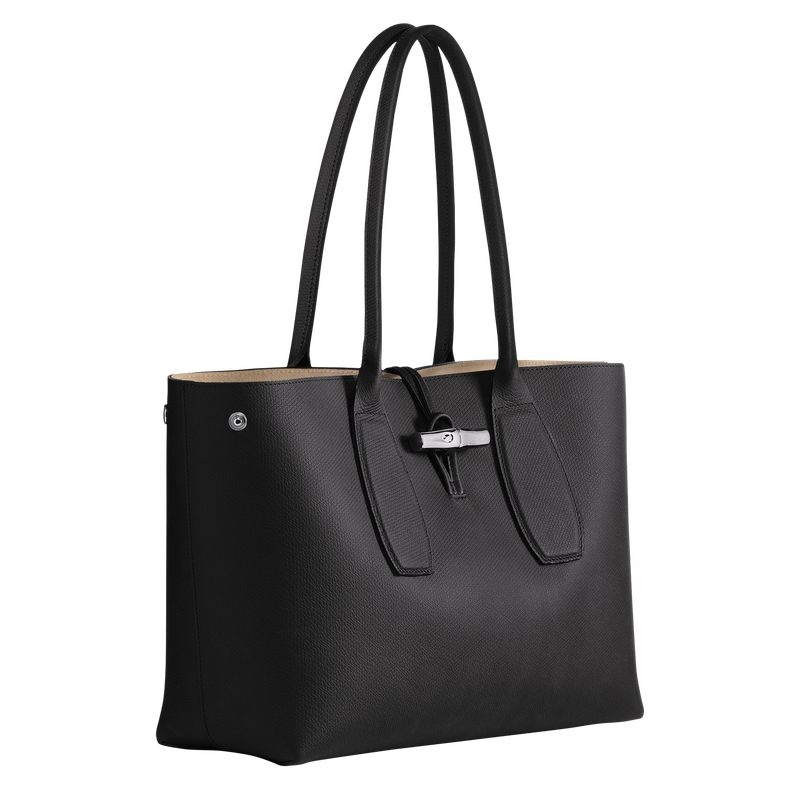 Longchamp Roseau L Toteväska Dam Svarta | 0316-IXHAC