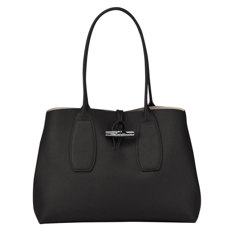 Longchamp Roseau L Toteväska Dam Svarta | 0316-IXHAC