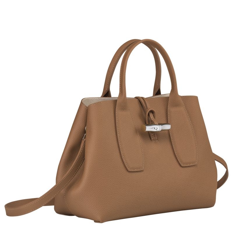 Longchamp Roseau M Handväska Dam Beige | 4327-SRUJD