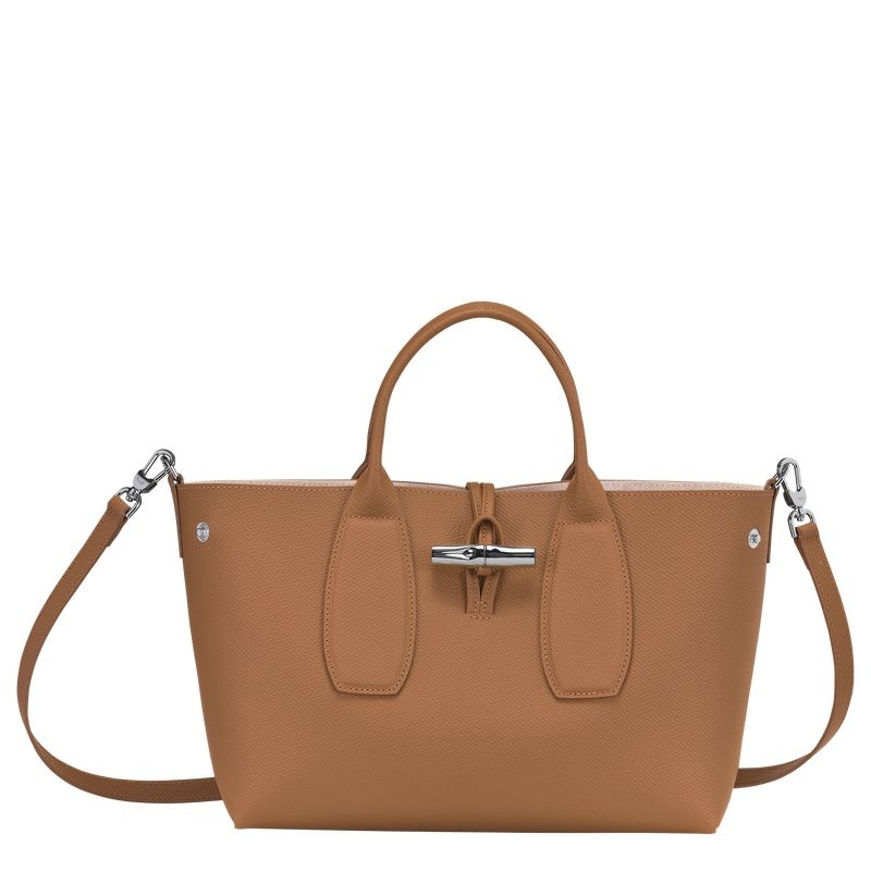 Longchamp Roseau M Handväska Dam Beige | 4327-SRUJD