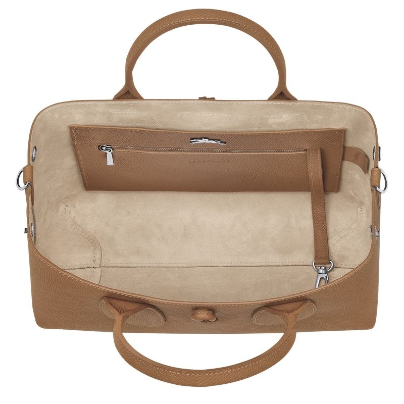 Longchamp Roseau M Handväska Dam Beige | 4327-SRUJD