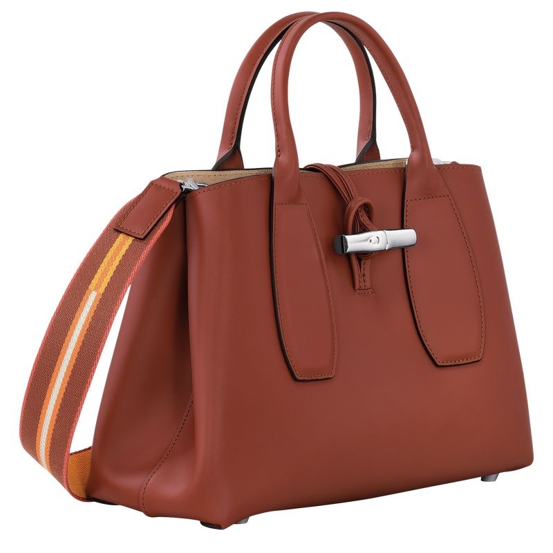 Longchamp Roseau M Handväska Dam Bruna | 2194-SCFLQ