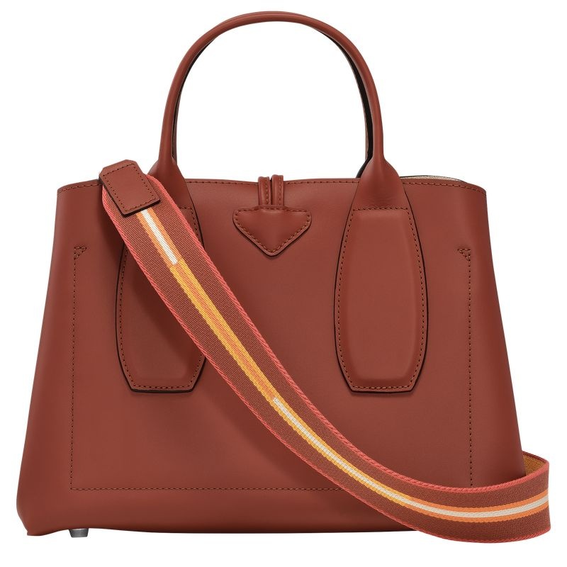 Longchamp Roseau M Handväska Dam Bruna | 2194-SCFLQ