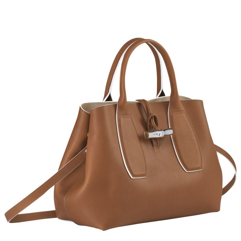 Longchamp Roseau M Handväska Dam Bruna | 7834-YHMOF