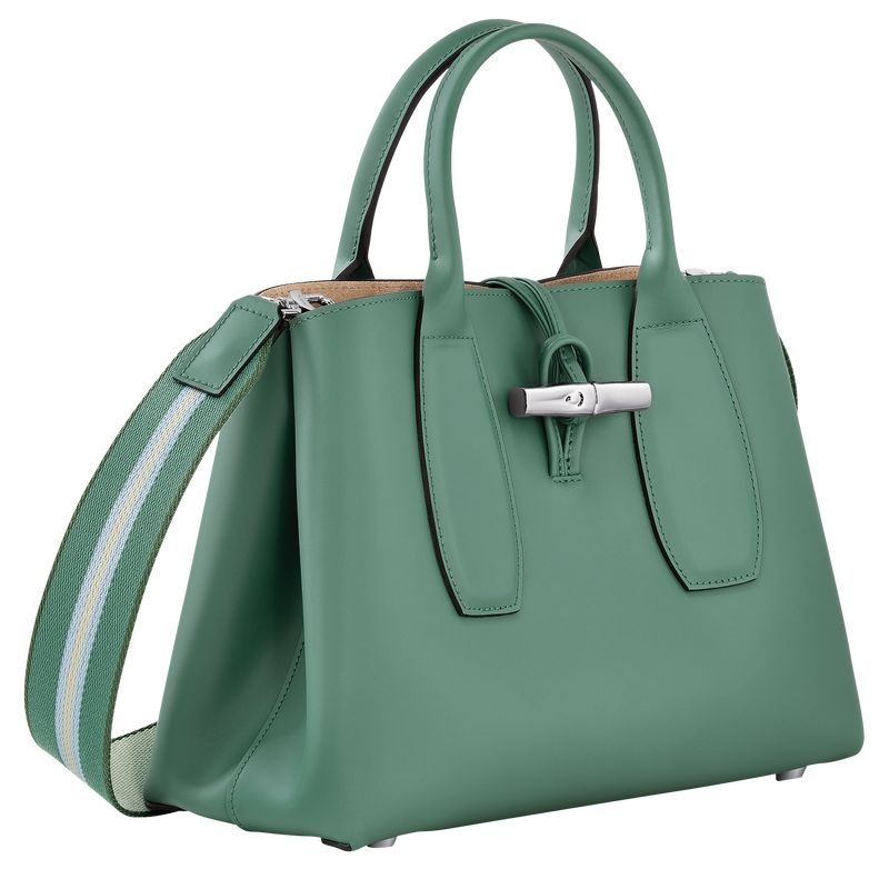 Longchamp Roseau M Handväska Dam Olivgröna | 1043-AWQND