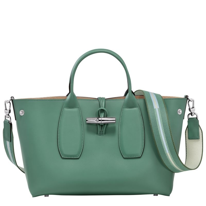 Longchamp Roseau M Handväska Dam Olivgröna | 1043-AWQND