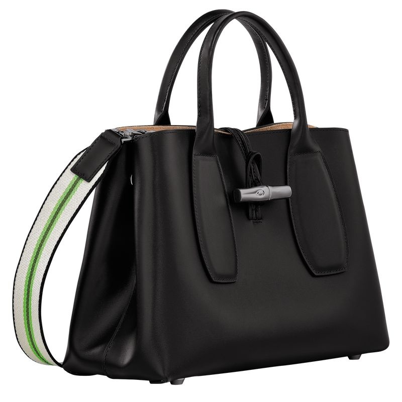 Longchamp Roseau M Handväska Dam Svarta | 3945-KCENZ