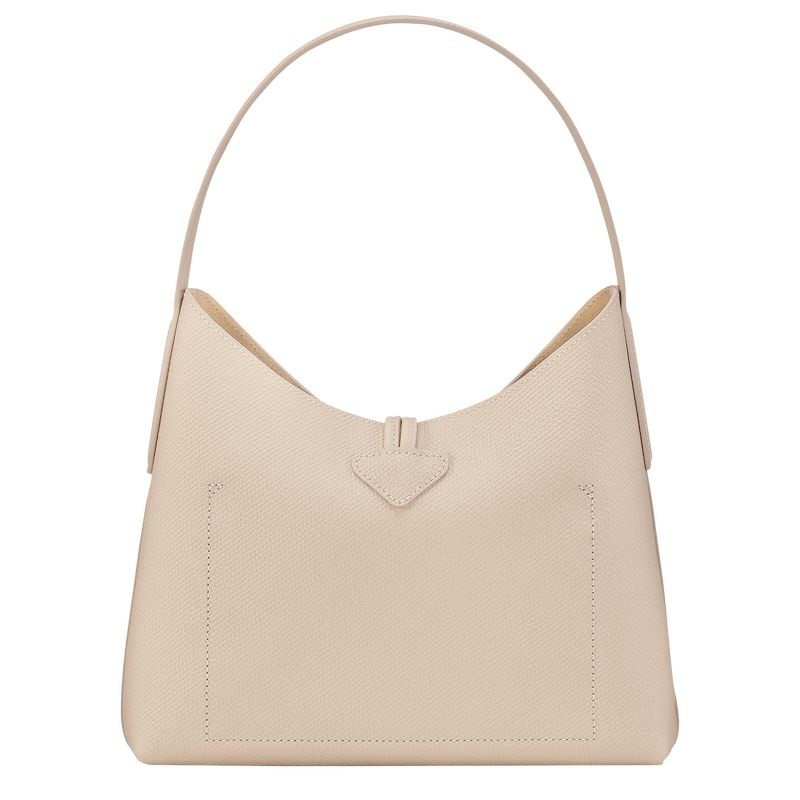 Longchamp Roseau M Hobo Väska Dam Vita | 4375-BCRDL