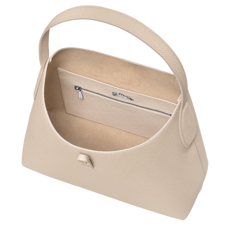 Longchamp Roseau M Hobo Väska Dam Vita | 4375-BCRDL