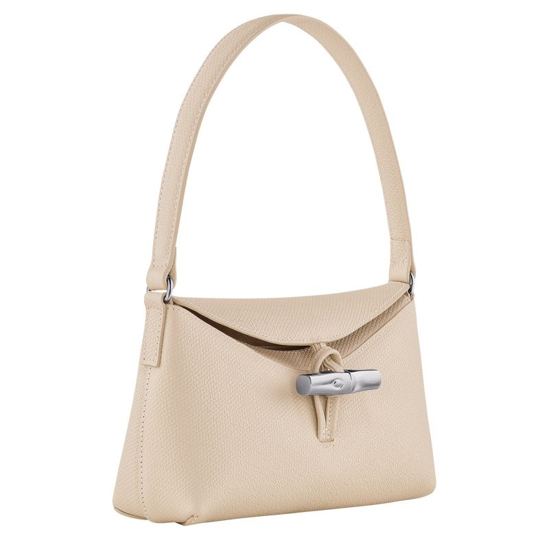 Longchamp Roseau S Hobo Väska Dam Vita | 6412-VTIQJ