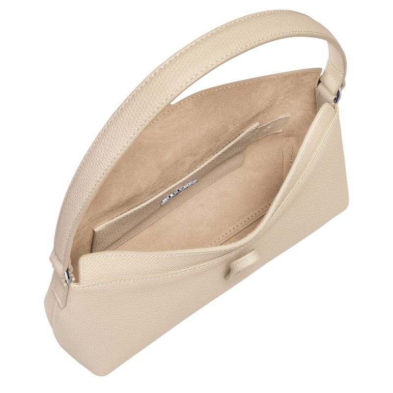 Longchamp Roseau S Hobo Väska Dam Vita | 6412-VTIQJ