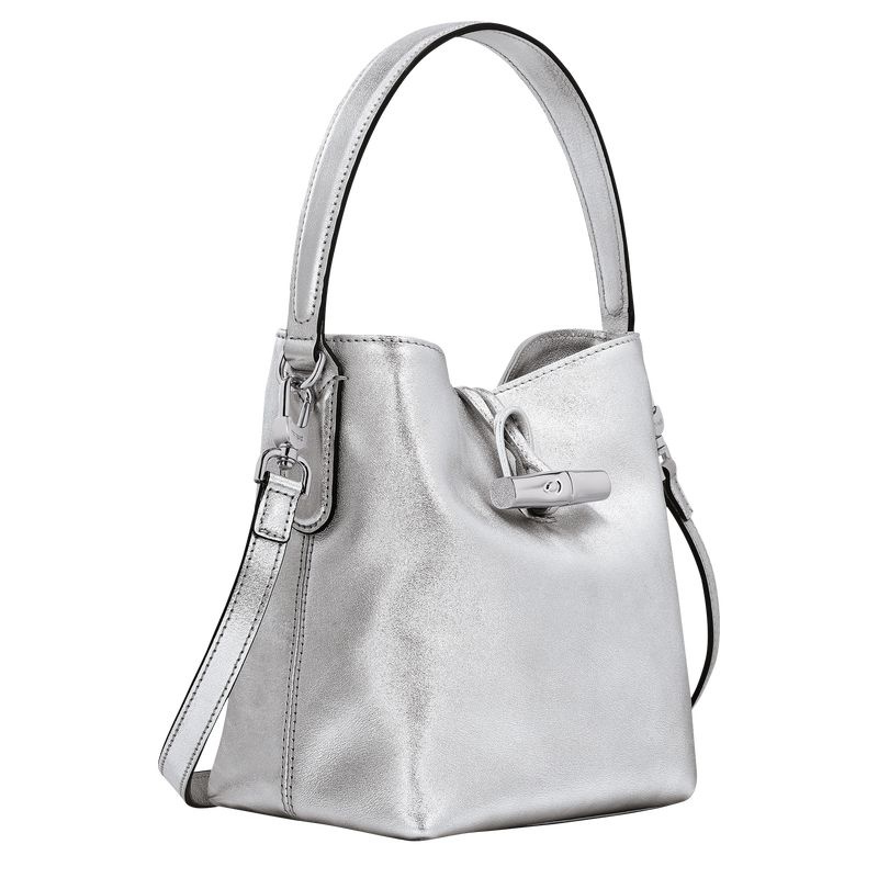 Longchamp Roseau XS Bucket Väska Dam Silver | 7231-GKZHE